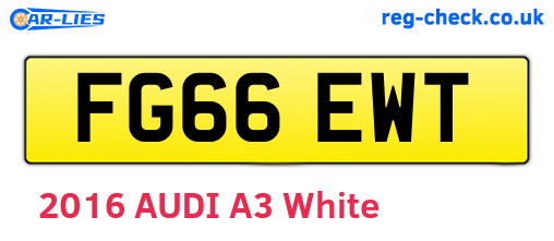 FG66EWT are the vehicle registration plates.