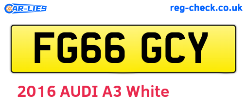 FG66GCY are the vehicle registration plates.