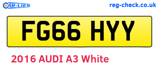 FG66HYY are the vehicle registration plates.