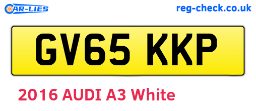 GV65KKP are the vehicle registration plates.