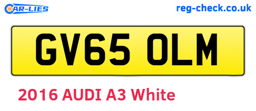 GV65OLM are the vehicle registration plates.