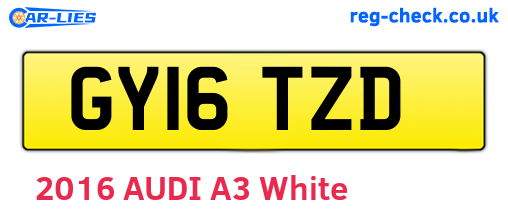 GY16TZD are the vehicle registration plates.