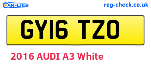 GY16TZO are the vehicle registration plates.