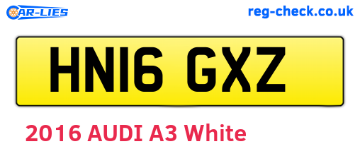 HN16GXZ are the vehicle registration plates.