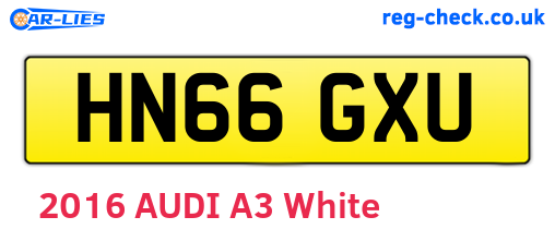 HN66GXU are the vehicle registration plates.