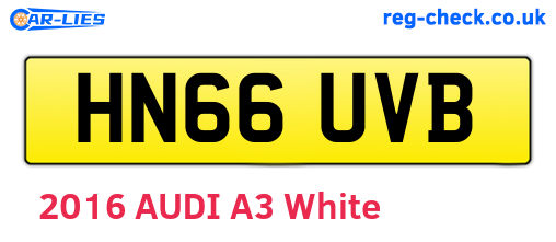 HN66UVB are the vehicle registration plates.