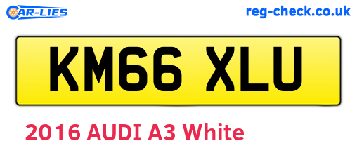 KM66XLU are the vehicle registration plates.