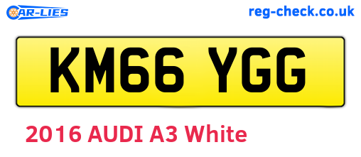 KM66YGG are the vehicle registration plates.