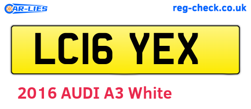 LC16YEX are the vehicle registration plates.