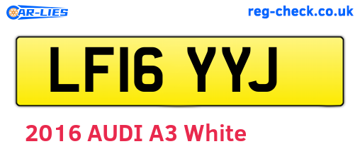 LF16YYJ are the vehicle registration plates.