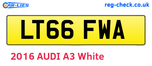 LT66FWA are the vehicle registration plates.