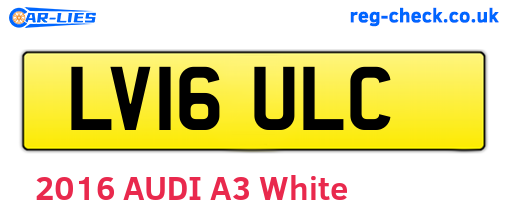 LV16ULC are the vehicle registration plates.