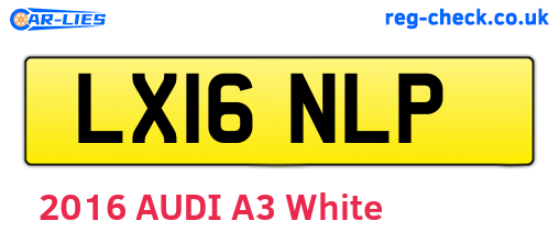 LX16NLP are the vehicle registration plates.