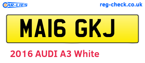 MA16GKJ are the vehicle registration plates.