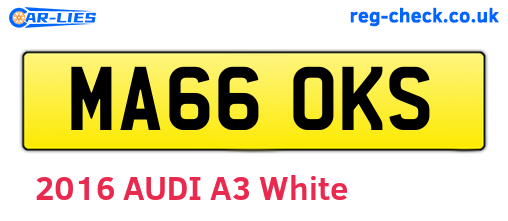 MA66OKS are the vehicle registration plates.