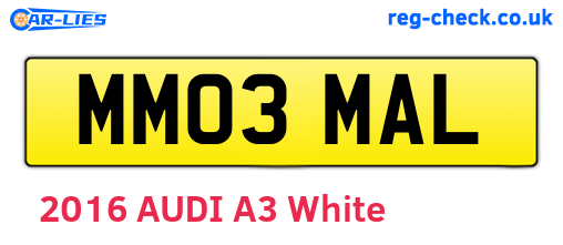 MM03MAL are the vehicle registration plates.