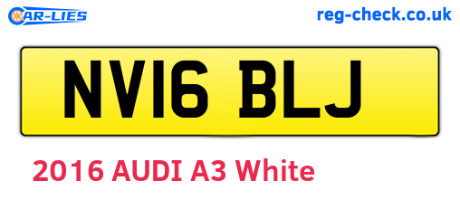 NV16BLJ are the vehicle registration plates.