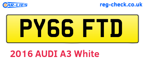 PY66FTD are the vehicle registration plates.