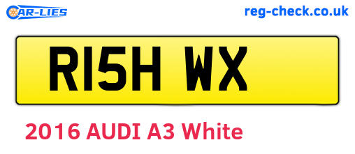 R15HWX are the vehicle registration plates.