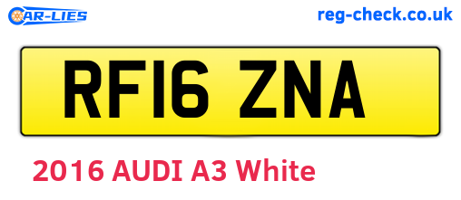 RF16ZNA are the vehicle registration plates.