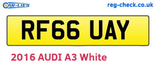 RF66UAY are the vehicle registration plates.