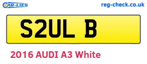 S2ULB are the vehicle registration plates.