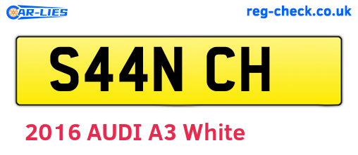 S44NCH are the vehicle registration plates.