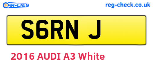 S6RNJ are the vehicle registration plates.