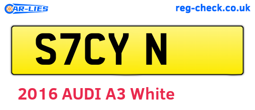 S7CYN are the vehicle registration plates.