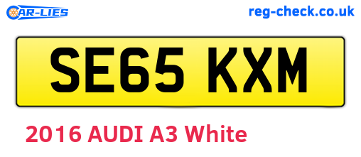 SE65KXM are the vehicle registration plates.