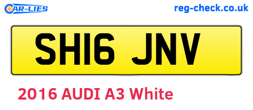 SH16JNV are the vehicle registration plates.