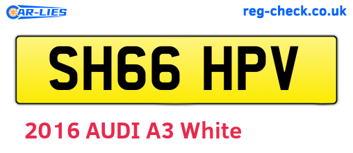 SH66HPV are the vehicle registration plates.