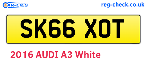 SK66XOT are the vehicle registration plates.