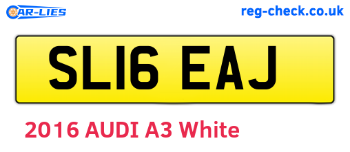 SL16EAJ are the vehicle registration plates.