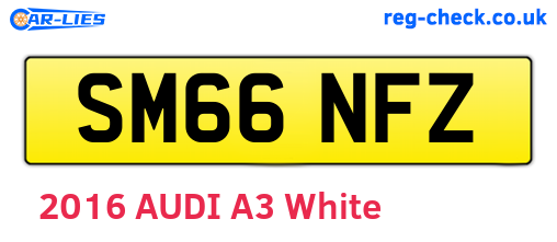 SM66NFZ are the vehicle registration plates.