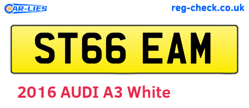 ST66EAM are the vehicle registration plates.