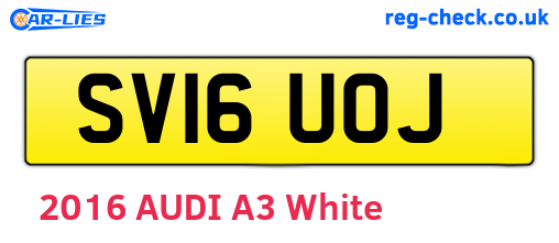 SV16UOJ are the vehicle registration plates.