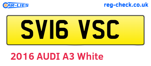 SV16VSC are the vehicle registration plates.
