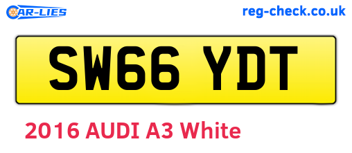 SW66YDT are the vehicle registration plates.
