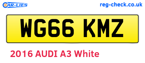 WG66KMZ are the vehicle registration plates.