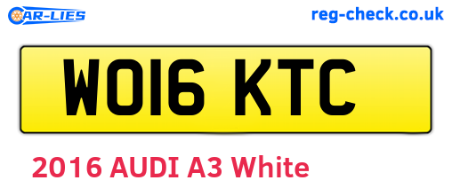 WO16KTC are the vehicle registration plates.