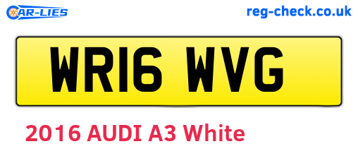 WR16WVG are the vehicle registration plates.