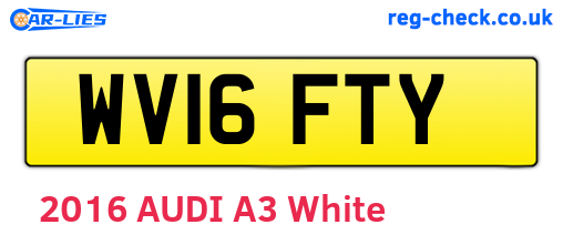 WV16FTY are the vehicle registration plates.