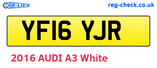 YF16YJR are the vehicle registration plates.
