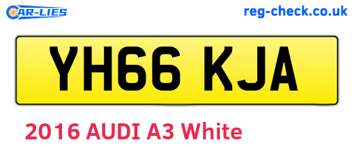 YH66KJA are the vehicle registration plates.