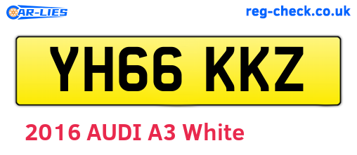 YH66KKZ are the vehicle registration plates.