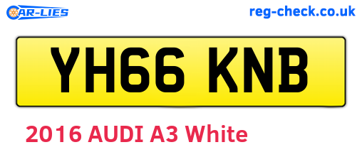 YH66KNB are the vehicle registration plates.