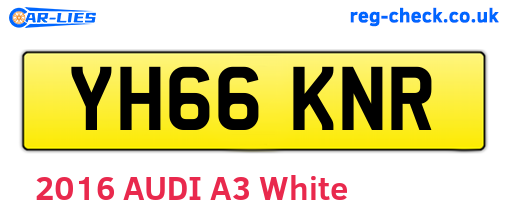 YH66KNR are the vehicle registration plates.