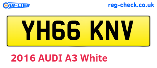 YH66KNV are the vehicle registration plates.
