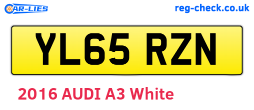 YL65RZN are the vehicle registration plates.